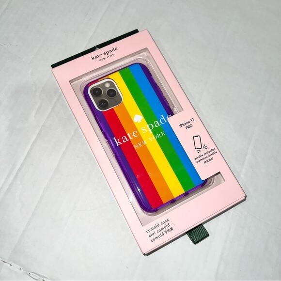 Kate Spade Rainbow Stripe iPhone 11 Pro Case - Picture 2 of 4